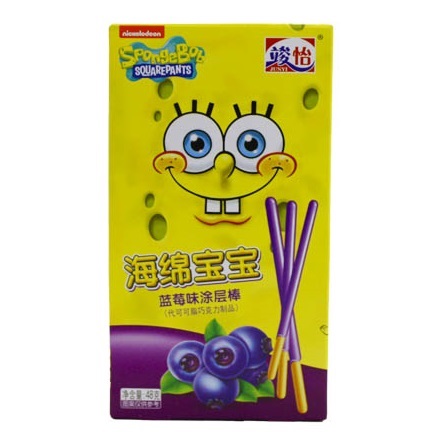 SpongeBob SquarePants Coated Stick Blueberry Asia 48g (1x36)