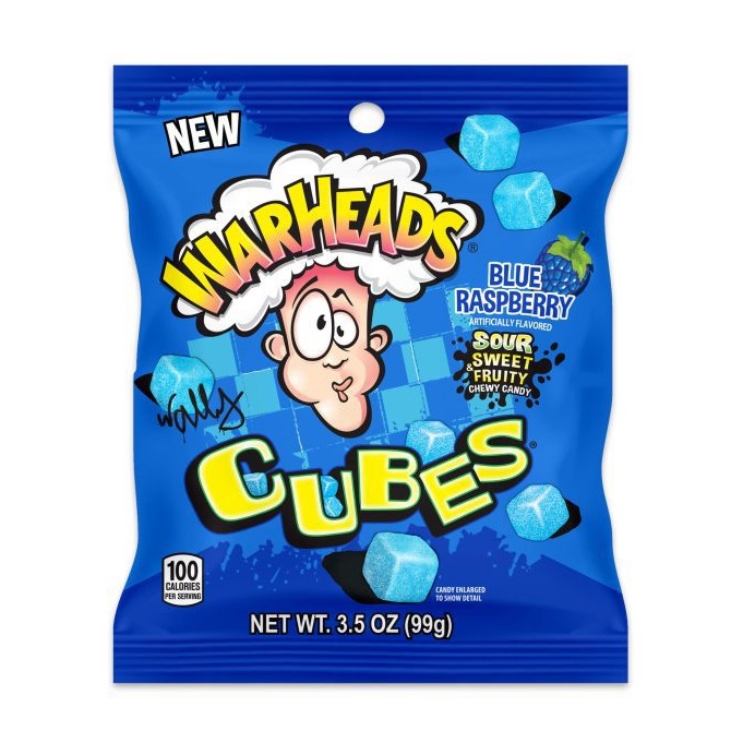 Warheads Cubes Blue Raspberry 99g (1x12)