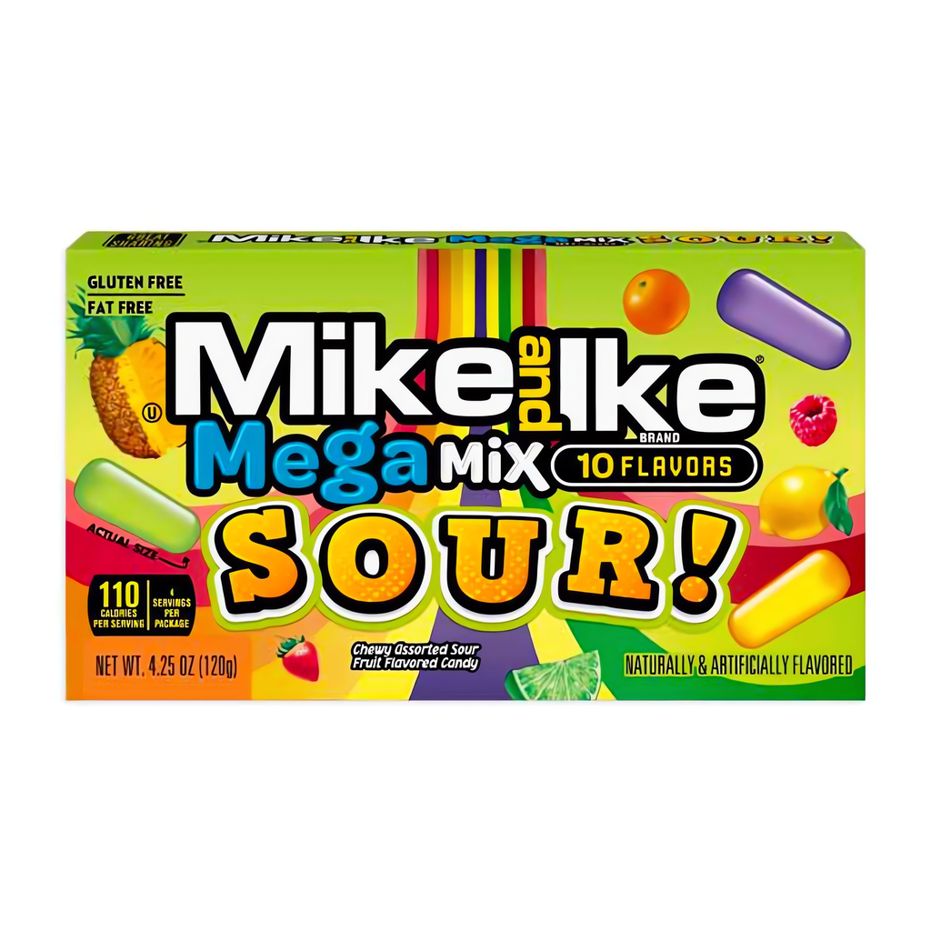 Mike and Ike Mega Mix Sour 120g (1x12)