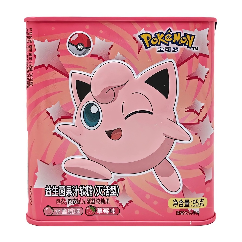 Pokemon Juice Fudge Strawberry & Peach Asia 95g (1x48)