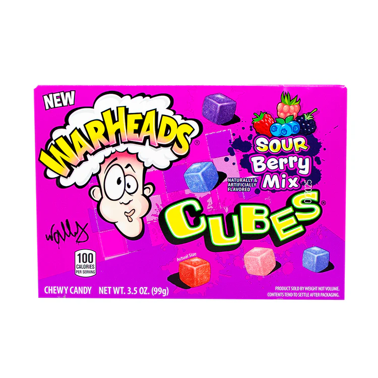 Warheads Berry Cubes Theatre Box 99g (1x12)