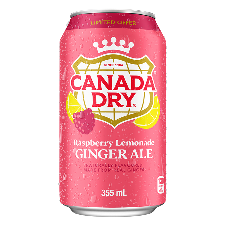Canada Dry Raspberry Lemonade Ginger Ale 355ml (1x12)