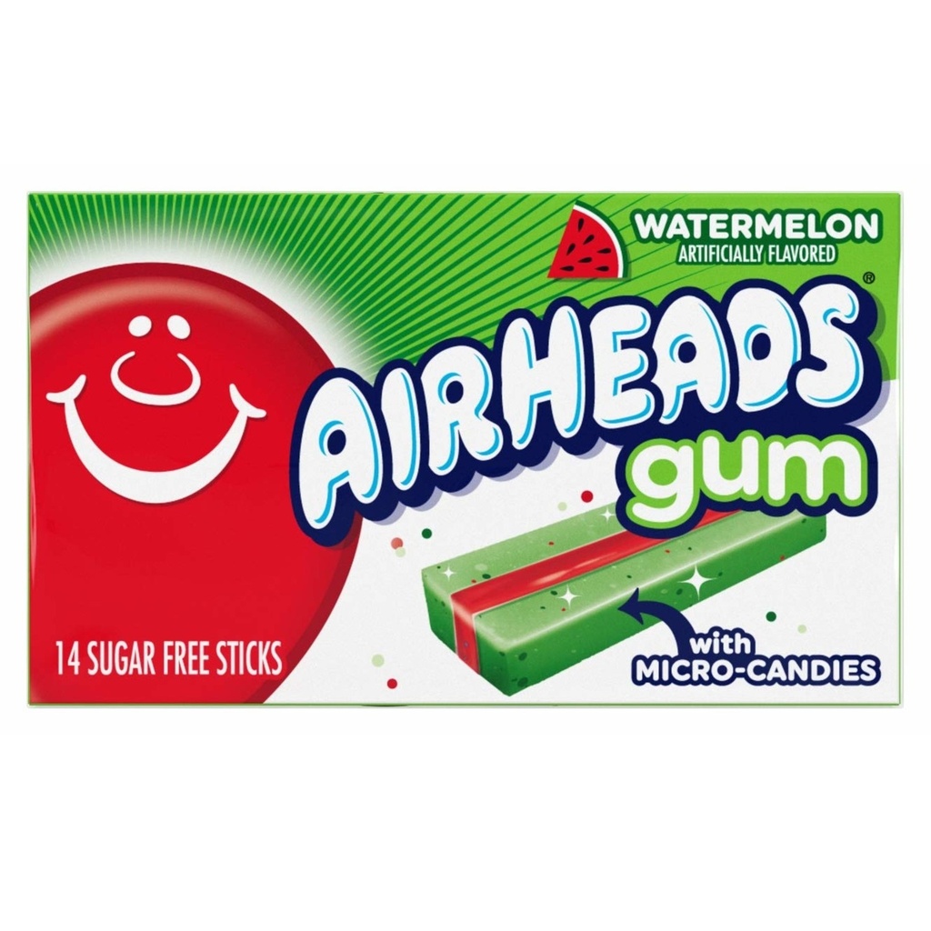 Airheads Gum Watermelon 34g (1x12)