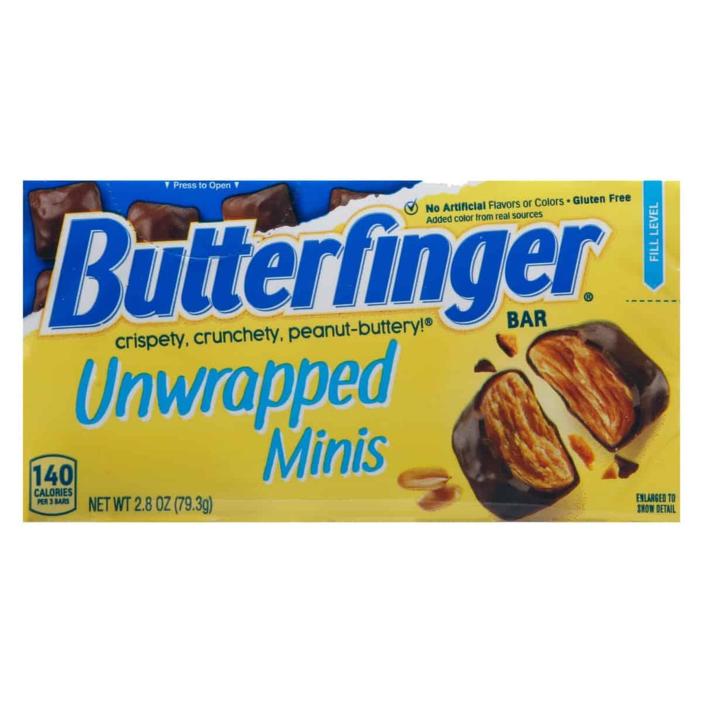 Butterfinger Unwrapped Minis 79.3g (1x9)