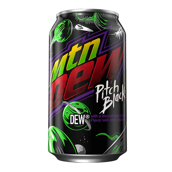 MTN Dew Pitch Black 355ml (1x12)