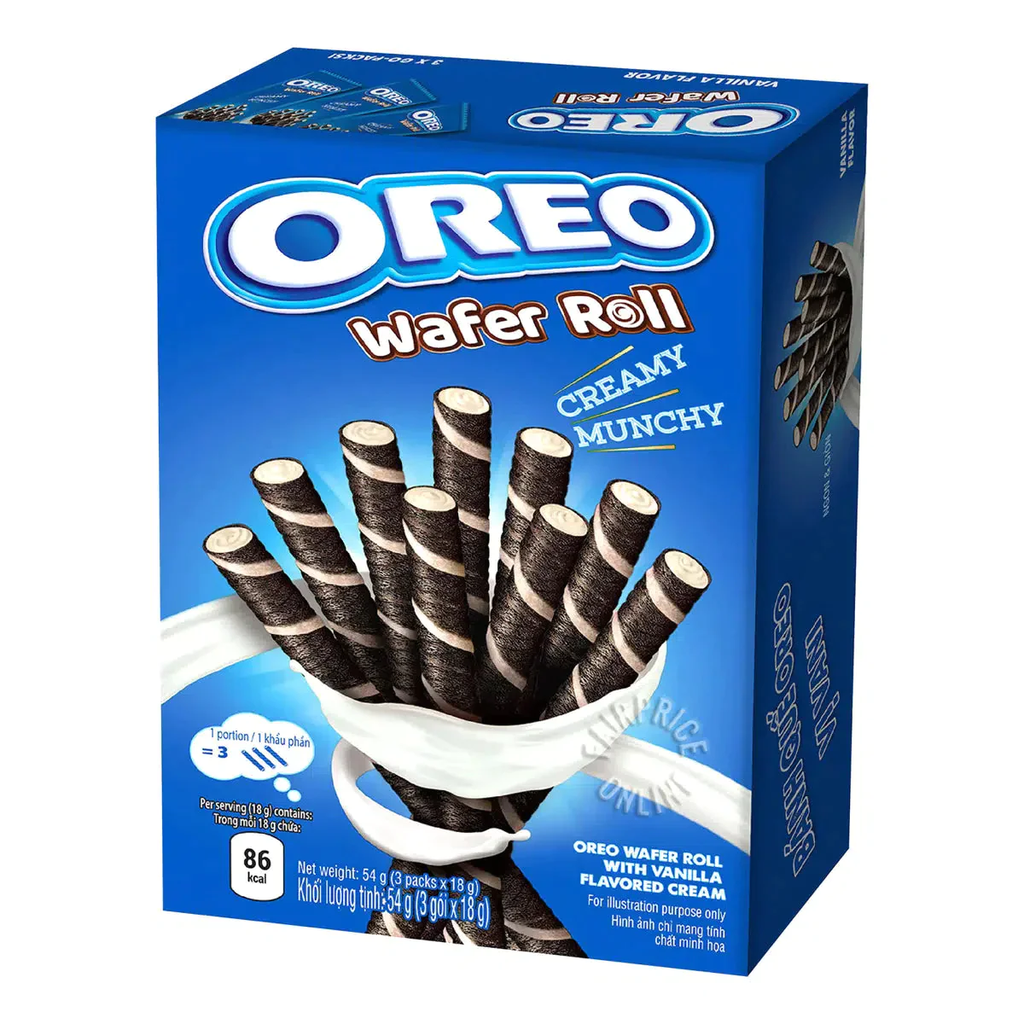 Oreo Wafer Roll Vanilla Asia 54g (1x20)