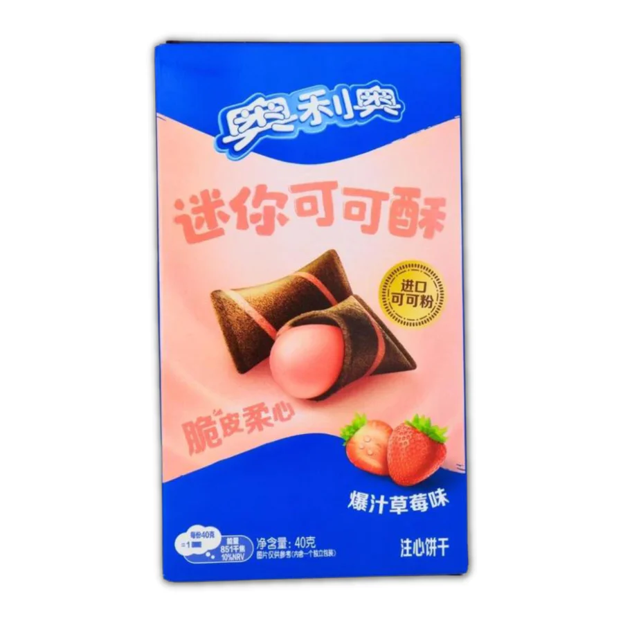 Oreo Mini Cocoa Crisp Strawberry Asia 40g (1x24)