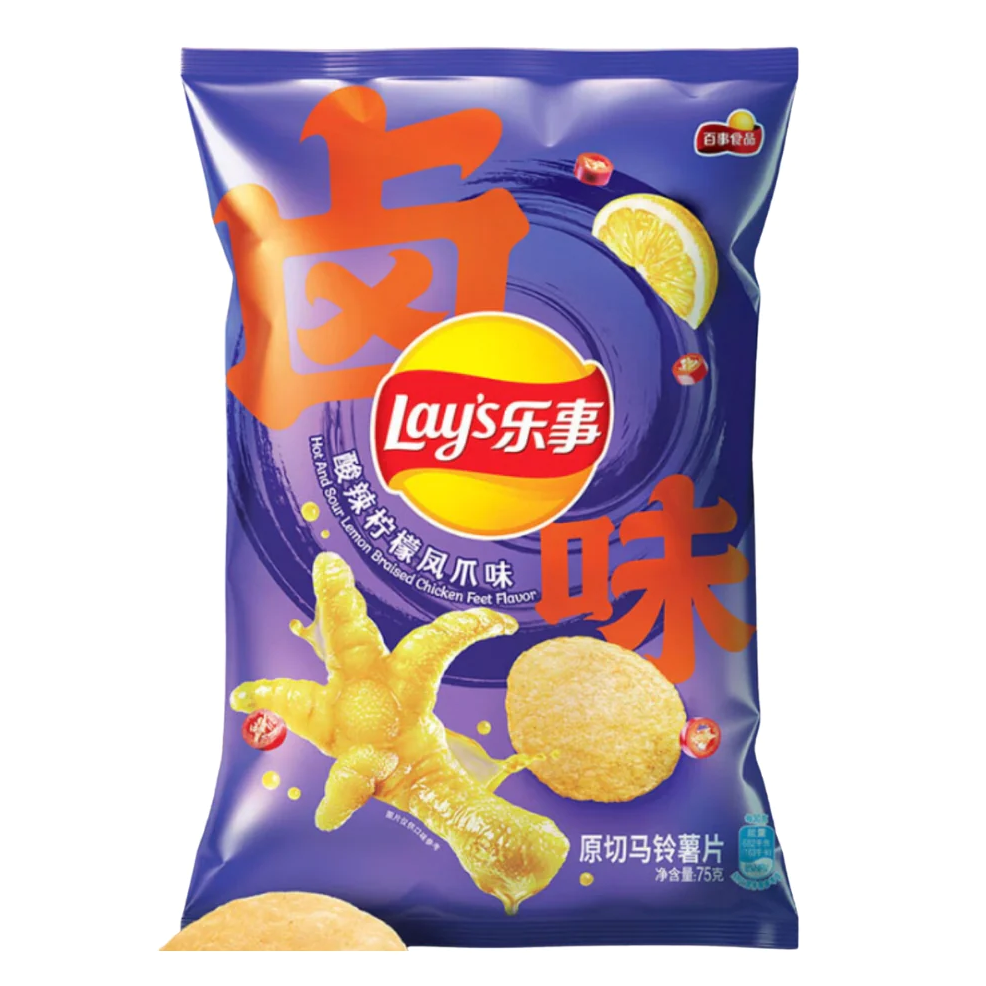 Lay's Lemon Braised Chicken Feet Asia 70g (1x22)